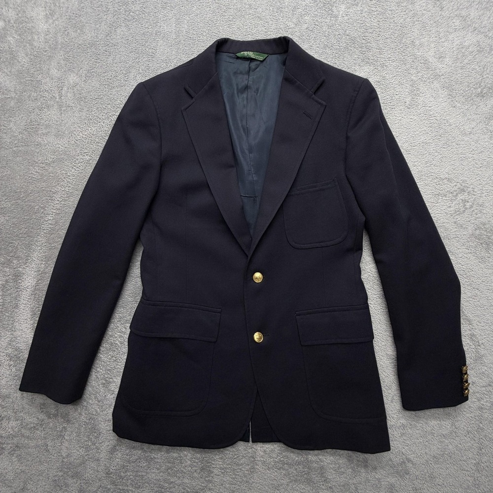 Polo By Ralph Lauren Blazer‎ Mens 20 Blue Tweed Notch Lapel USA
